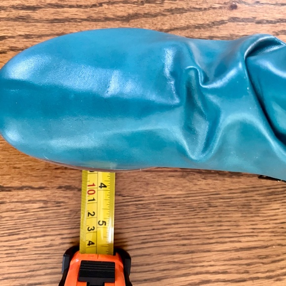 Turquoise Zippered Dress Boots - Picture 8 of 9